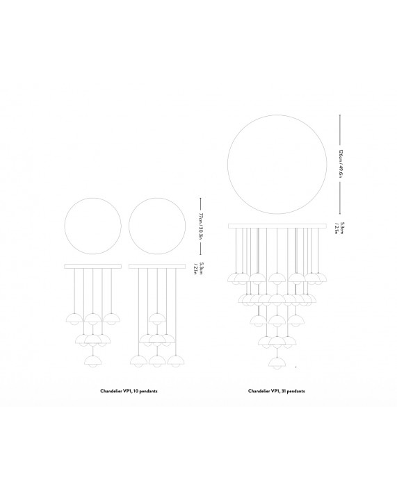 &Tradition Flowerpot VP1 Chandelier